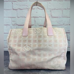 Chanel Vintage Ligne Travel Pink CC Tote